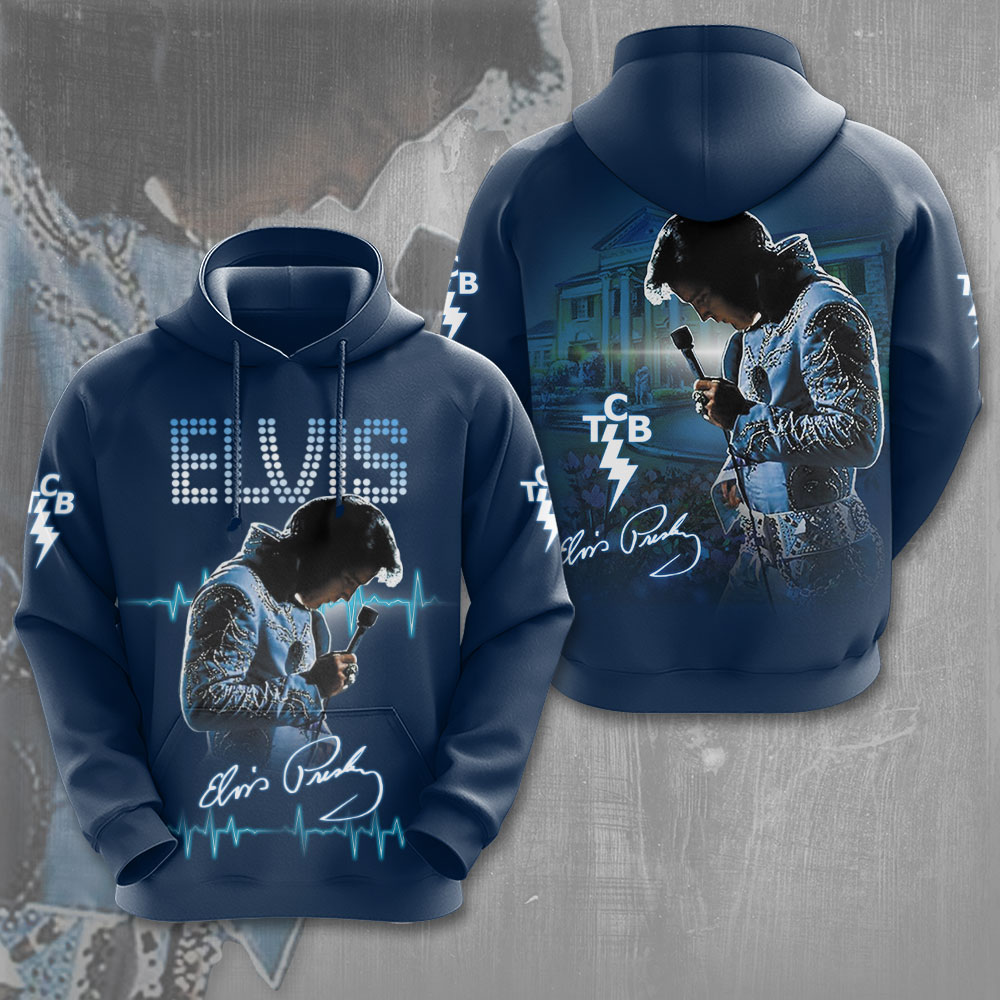 Elvis Presley Blue Hoodie