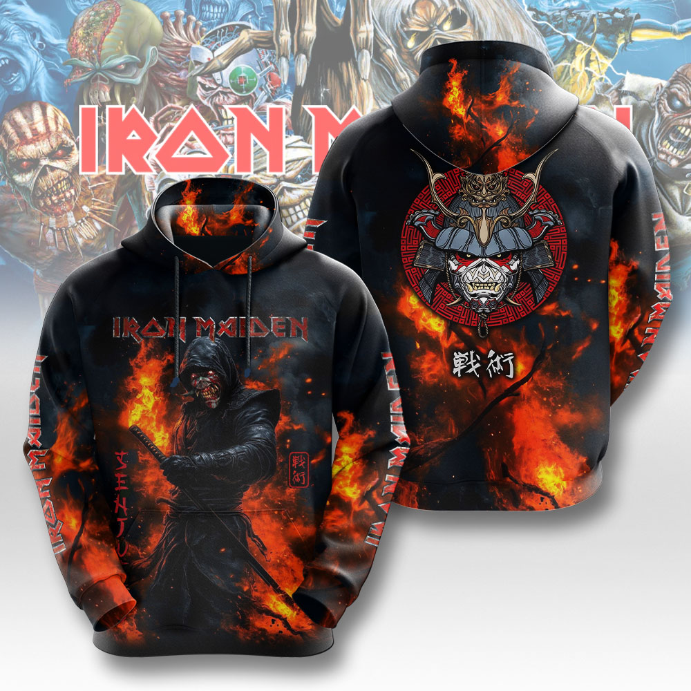 Iron Maiden Fire Logo Hoodie