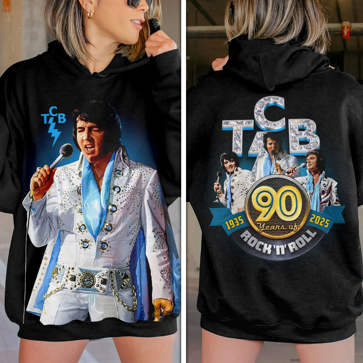 Elvis Presley 90S Rock And Roll Hoodie