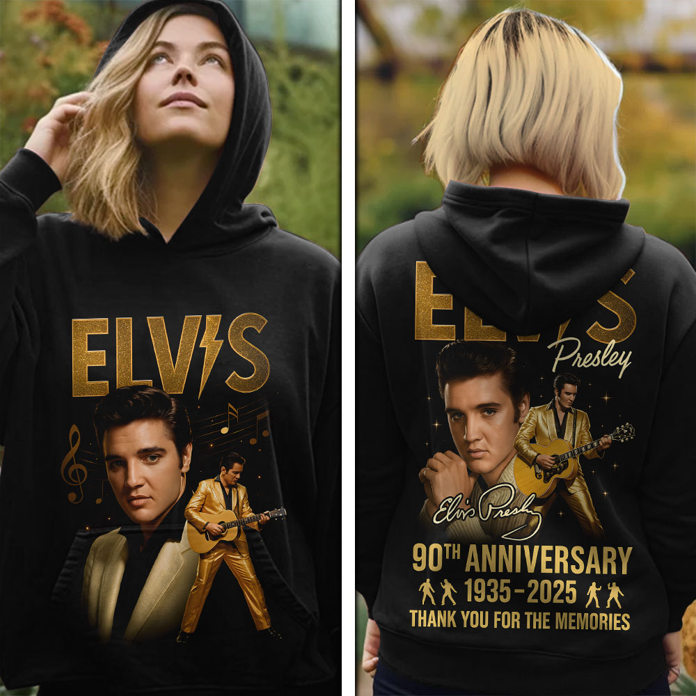 Elvis Presley 90Th 1935-2025 Hoodie