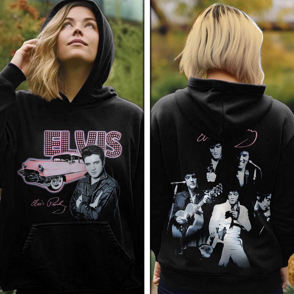 Elvis Presley Of Rock And Roll Hoodie Women