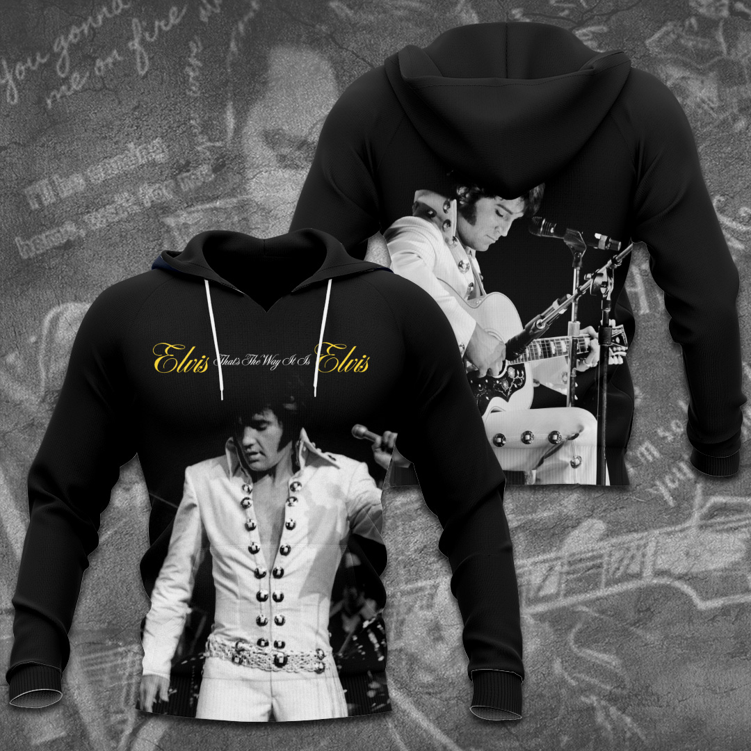 Elvis Presley Rock And Roll Hoodie Black