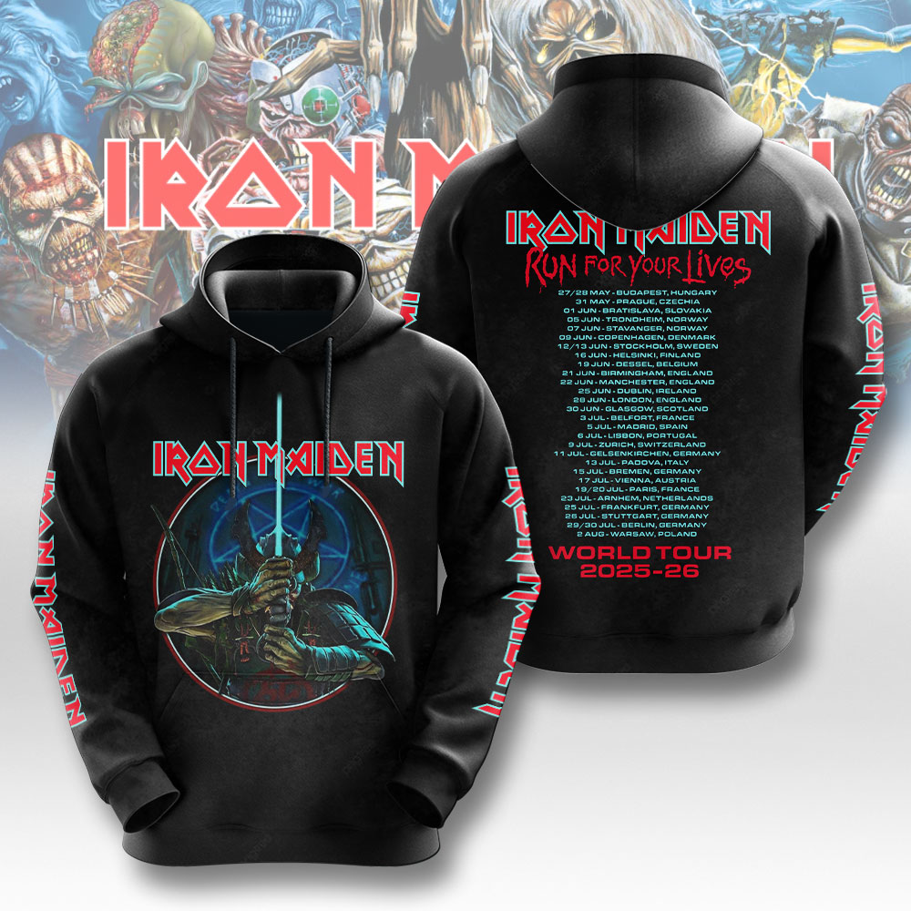 Iron Maiden Skeleton Logo Hoodie