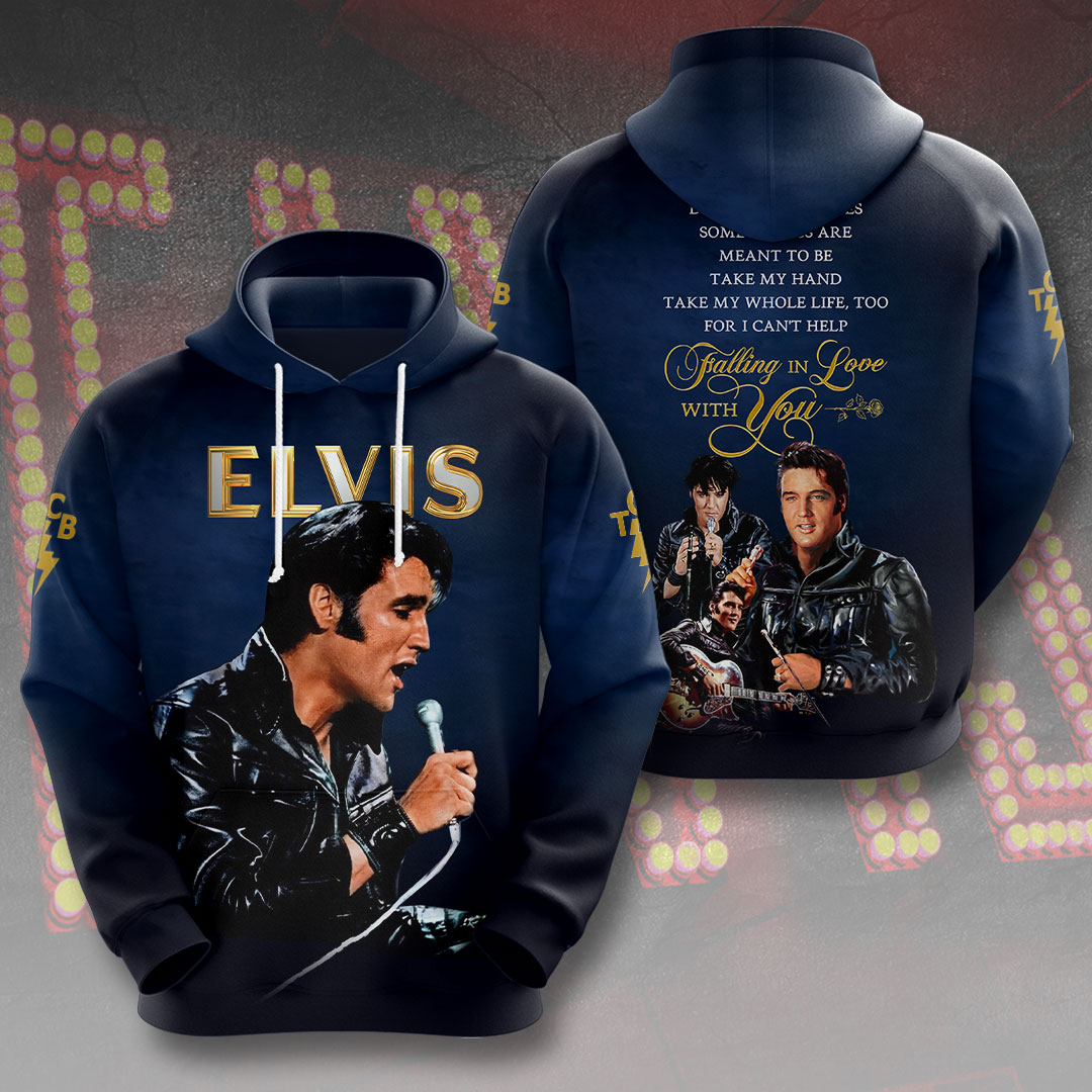 Elvis Presley King Of Rock And Roll Hoodie