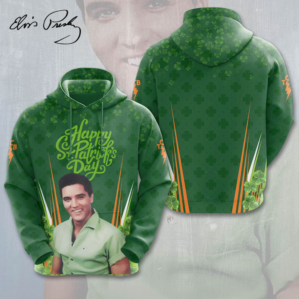 Elvis Presley X St. PatrickS Day Music Burning Love Hoodie