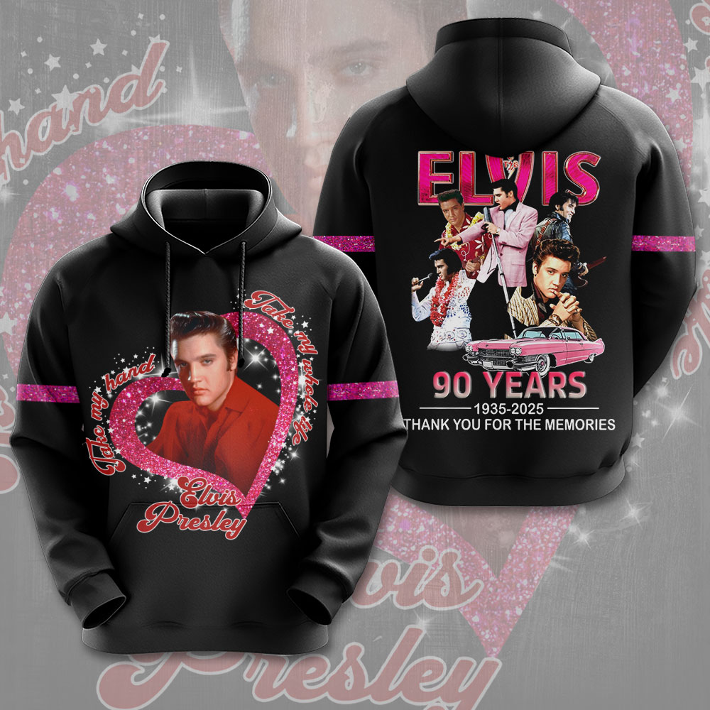 Elvis Presley Music Rhinestones Hoodie