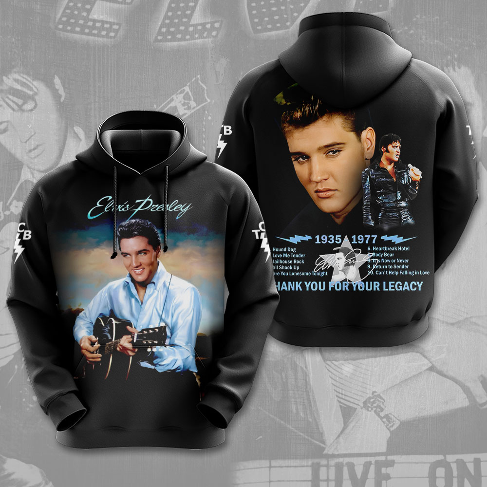 Elvis Presley Music Rock 'N' Roll Hall Of Fame Hoodie