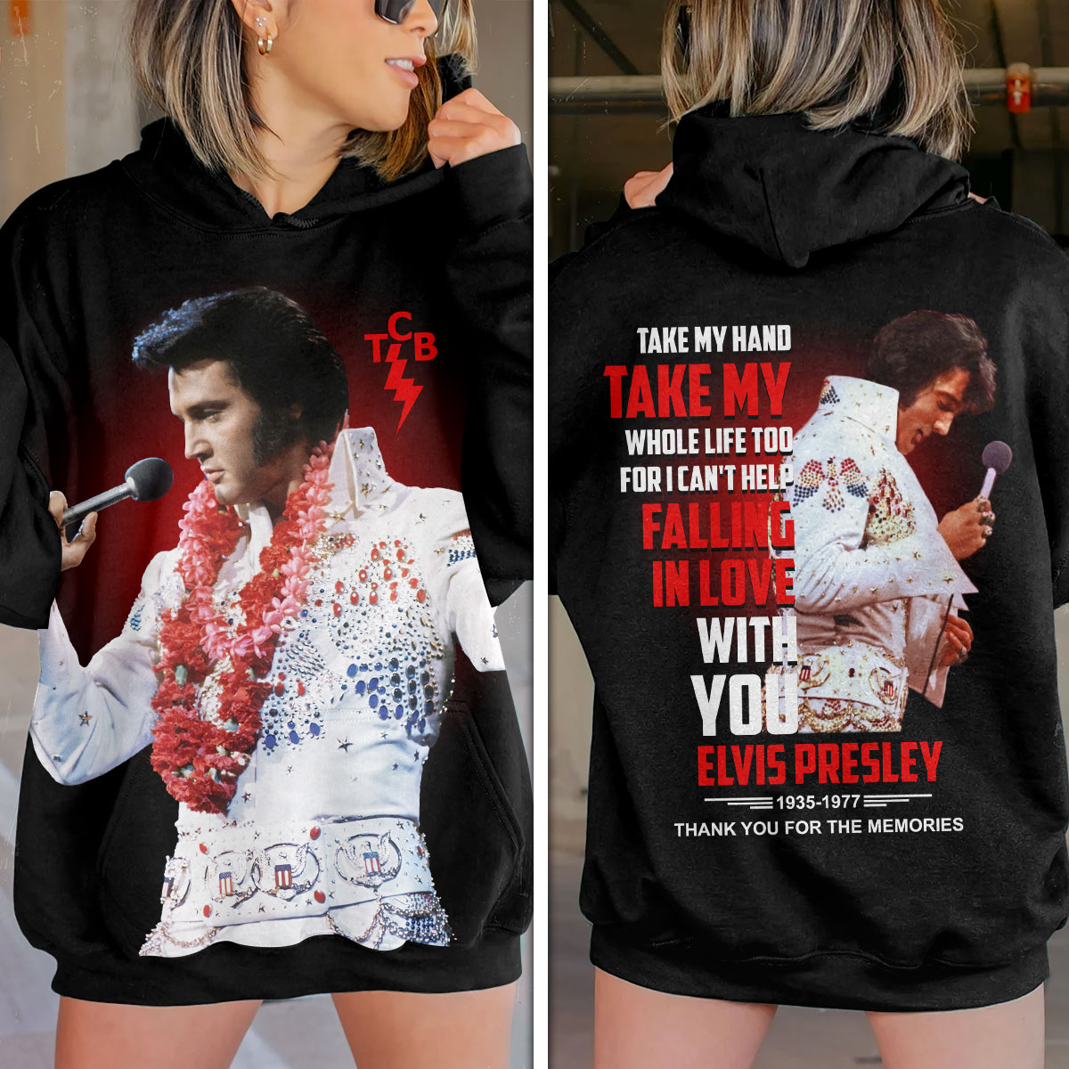 Elvis Presley Music King Of Rock And Roll Hoodie