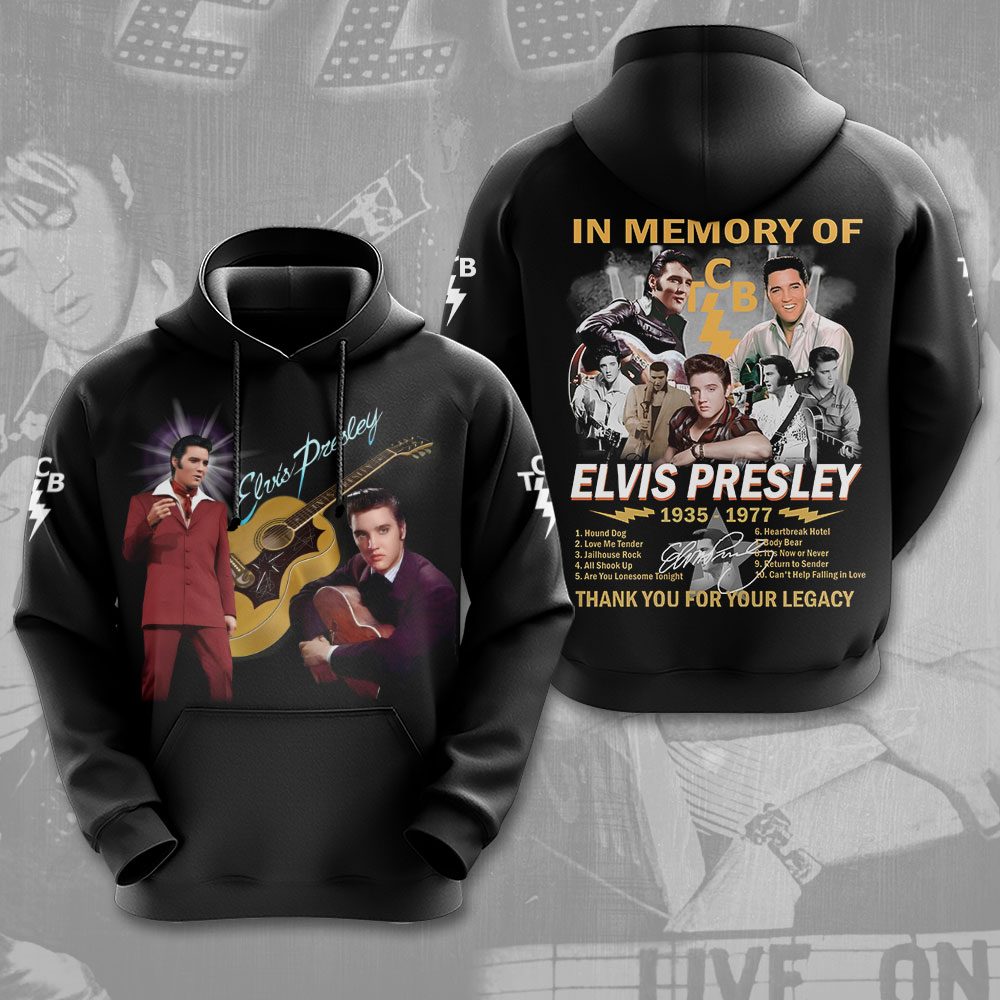 Elvis Presley Music 1970S Tour Hoodie
