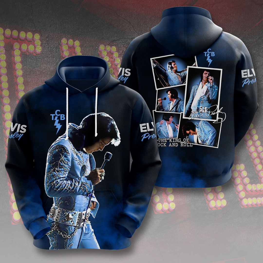 Elvis Presley Vintage Blue Suede Shoes Hoodie