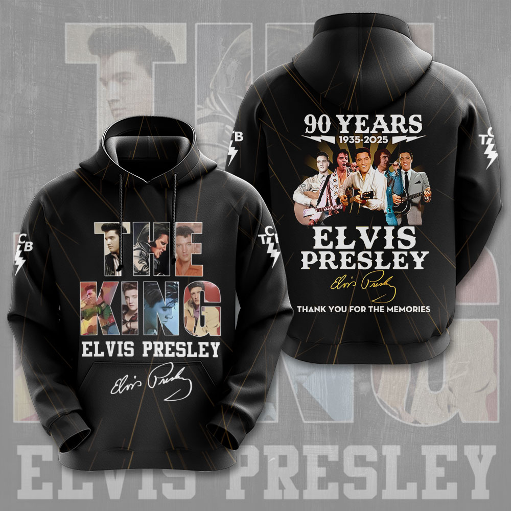 Elvis Presley Vintage Golden Records Hoodie