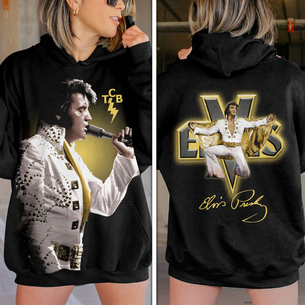 Elvis Presley Vintage Rockabilly Hoodie