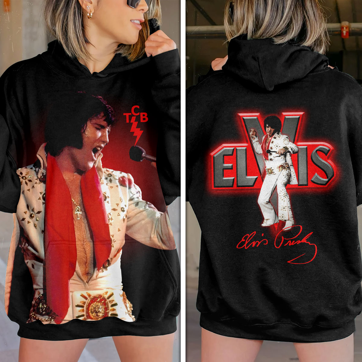 Elvis Presley Vintage Presley Family Hoodie