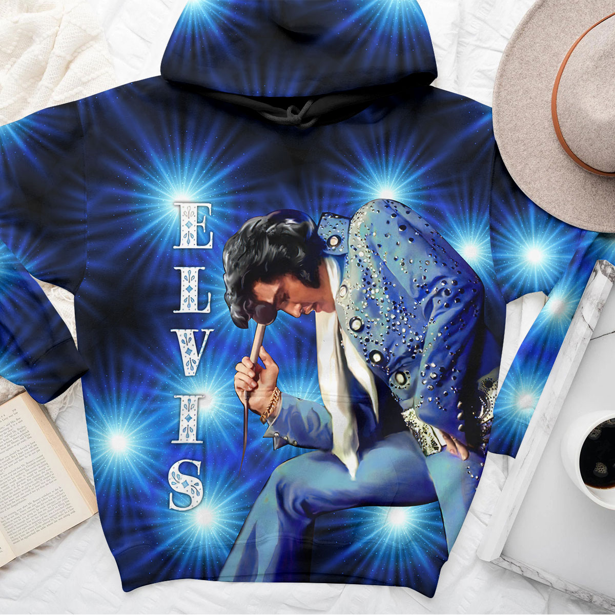 Elvis Presley Vintage Graceland Mansion Hoodie