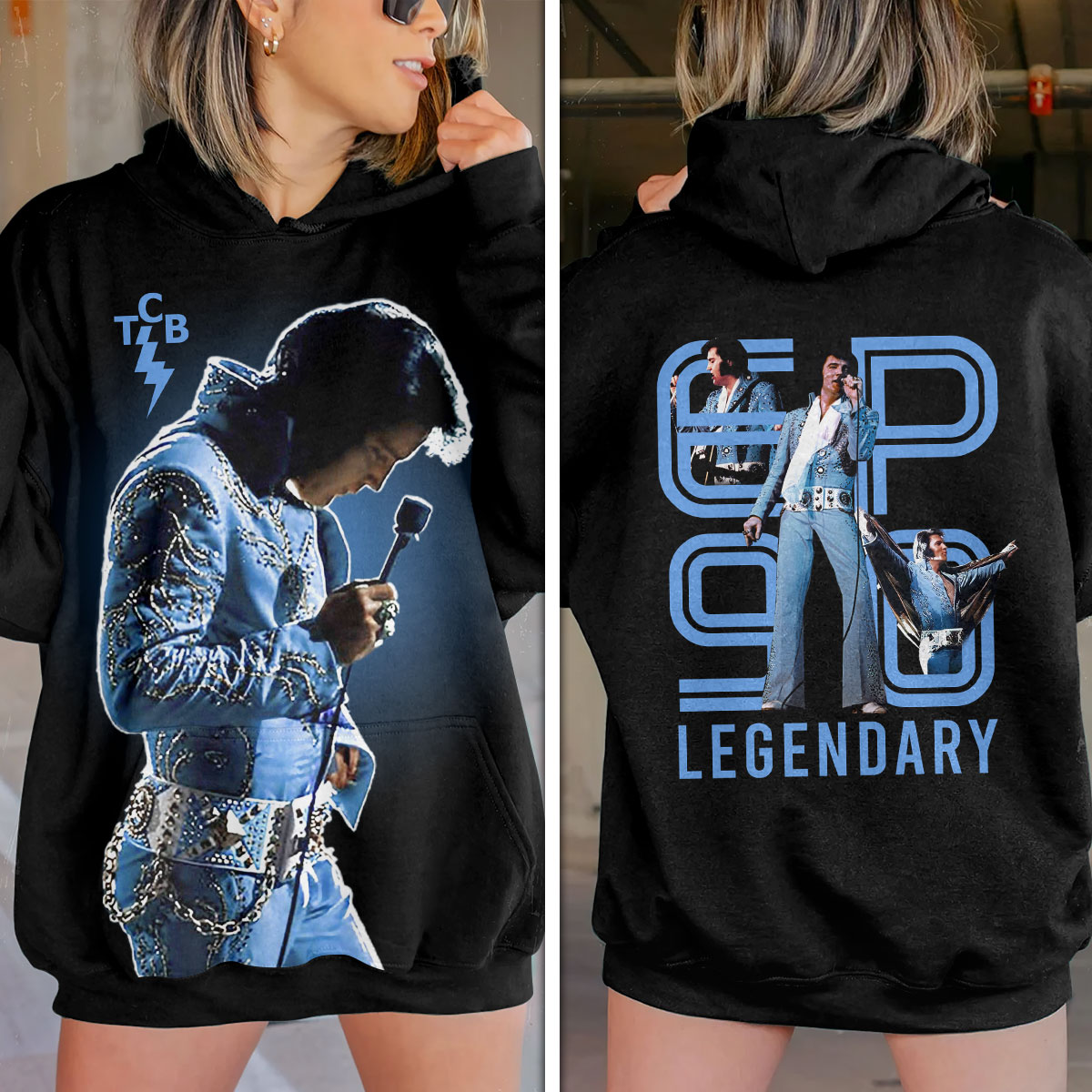 Elvis Presley Vintage Melancholy Blues Hoodie