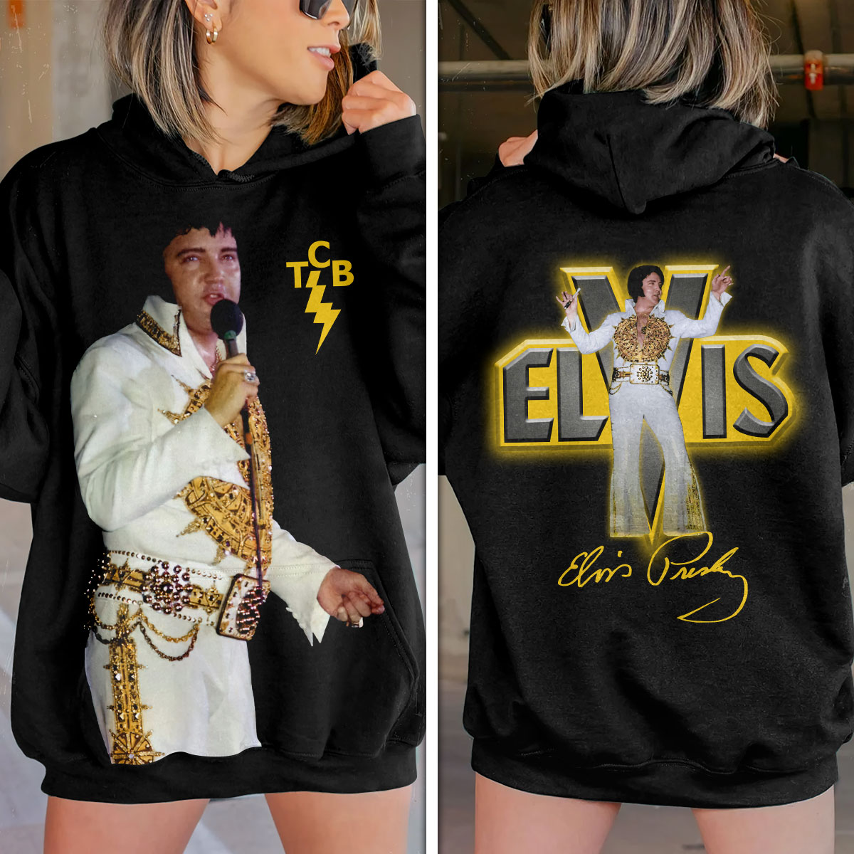 Elvis Presley Vintage Gospel Singing Hoodie