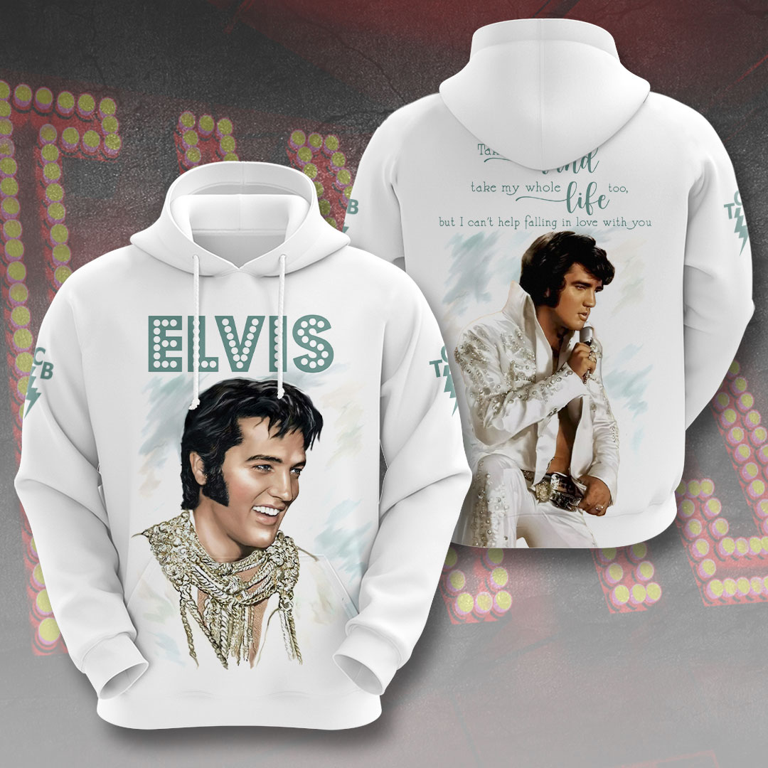 Elvis Presley Vintage Blue Moon Hoodie