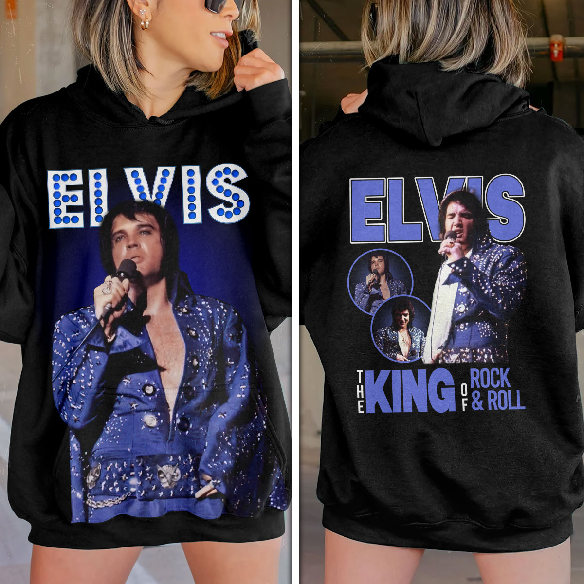 Elvis Presley Vintage Military Service Hoodie