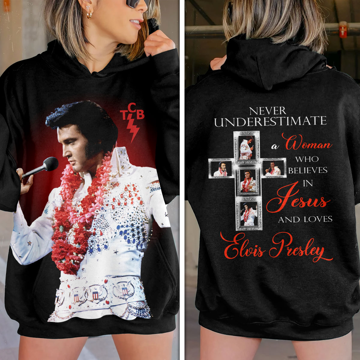 Elvis Presley Vintage Singles Hoodie