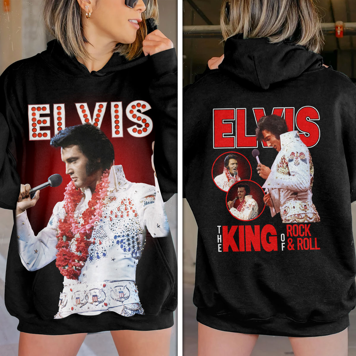 Elvis Presley Vintage U.S. Army Hoodie