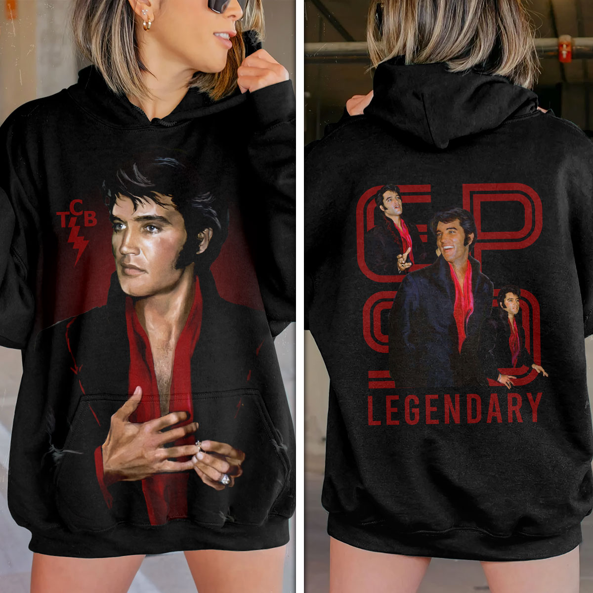 Elvis Presley Vintage Rock 'N' Roll Hall Of Fame Hoodie