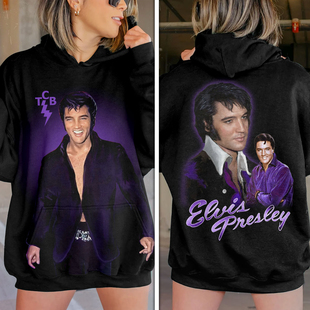 Elvis Presley Vintage Sideburns Hoodie