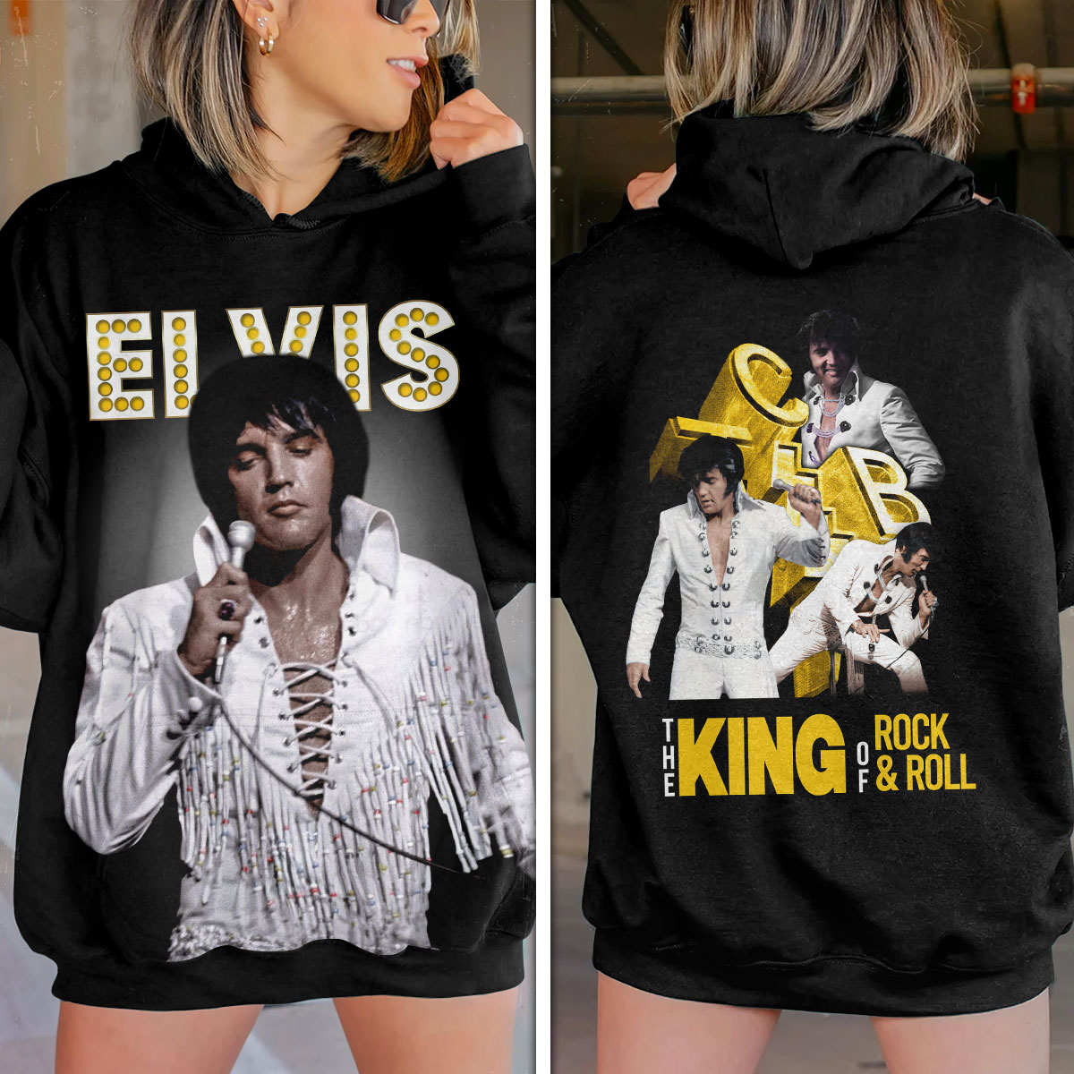 Elvis Presley Vintage Blue Hawaii Hoodie