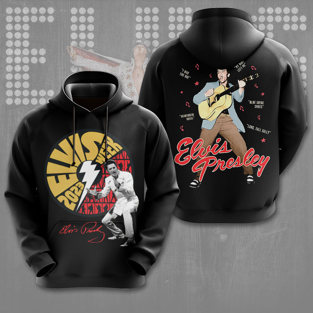 Elvis Presley 1935-1977 Leather Outfihoodie