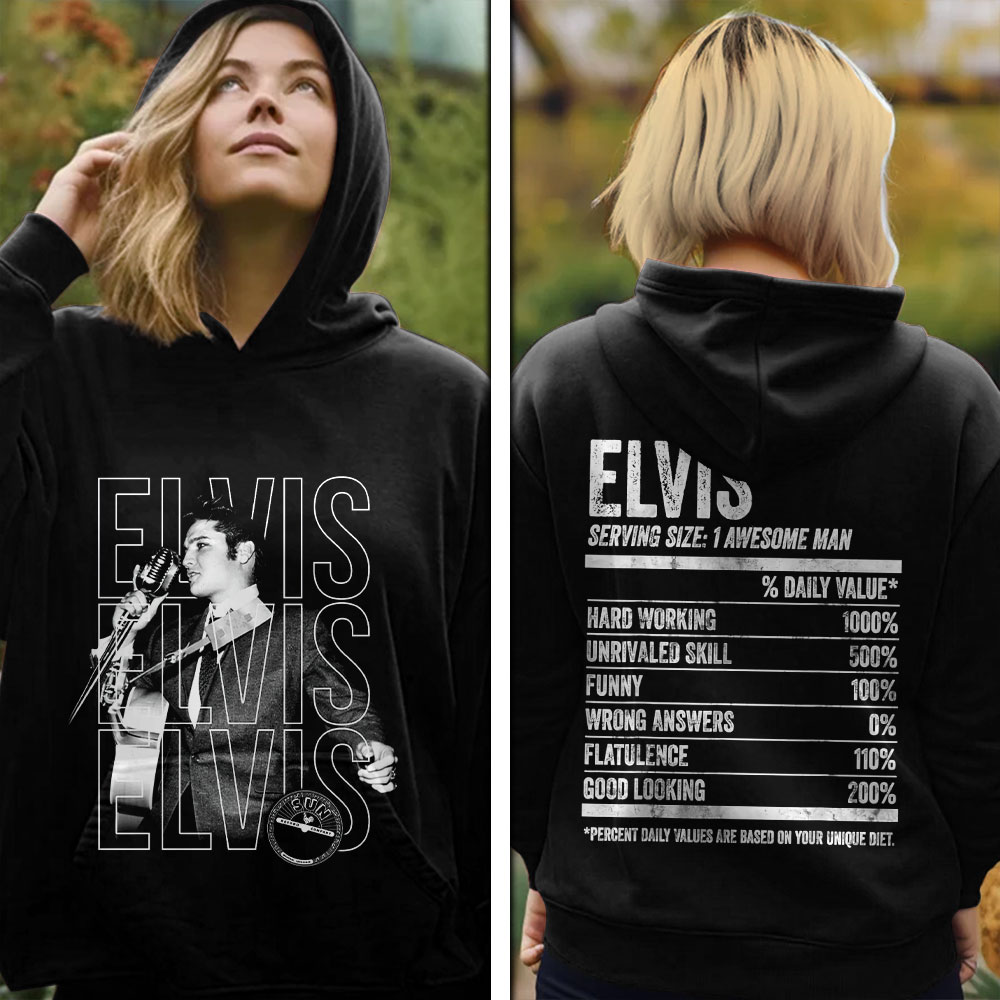 Elvis Presley Retro Rock And Roll Hoodie