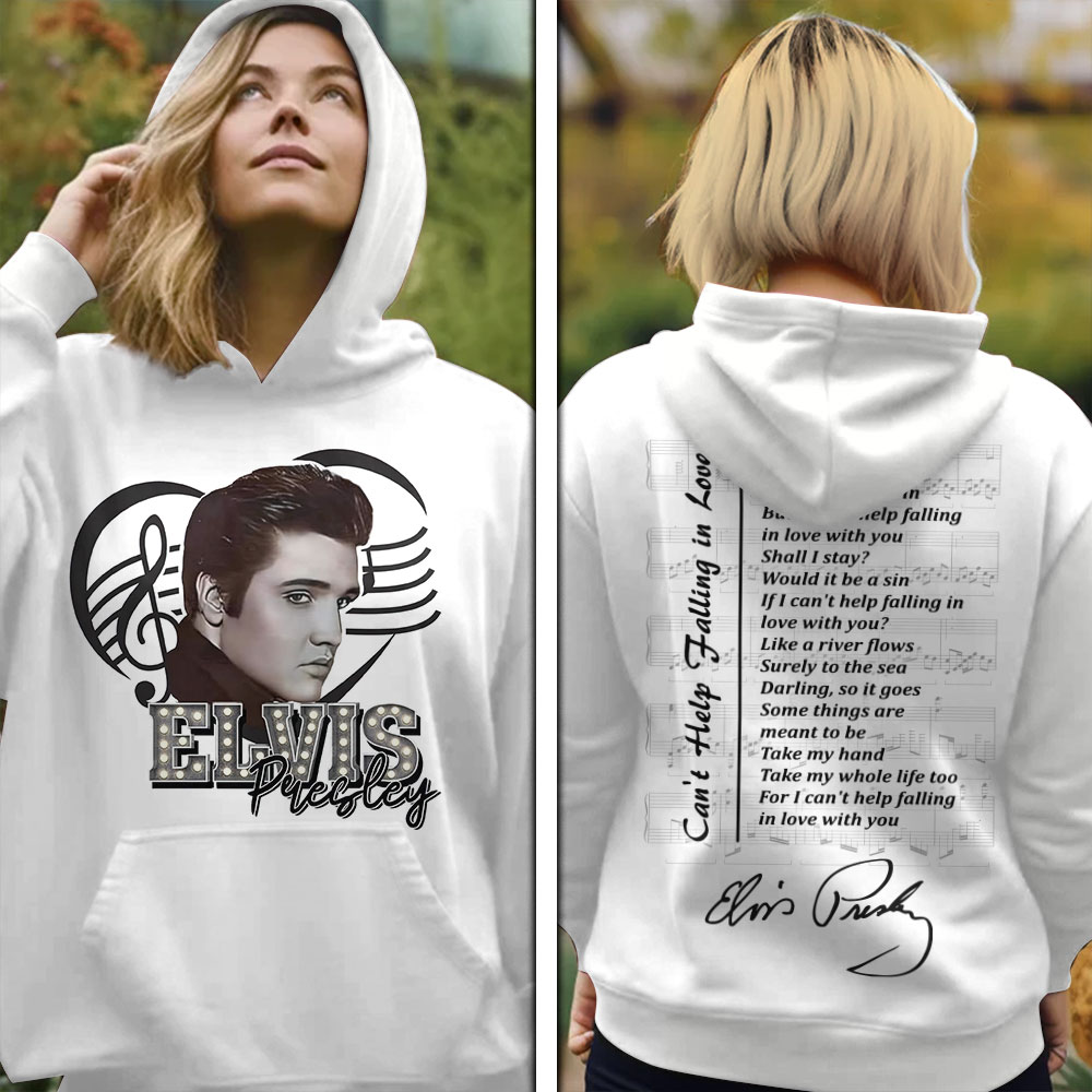 Elvis Presley Retro Love Me Tender Hoodie