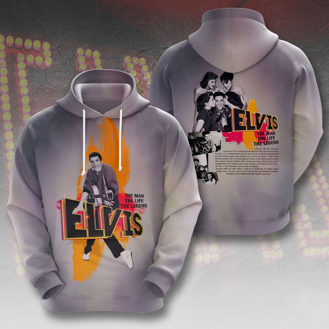 Elvis Presley Retro Can'T Help Falling In Love Hoodie