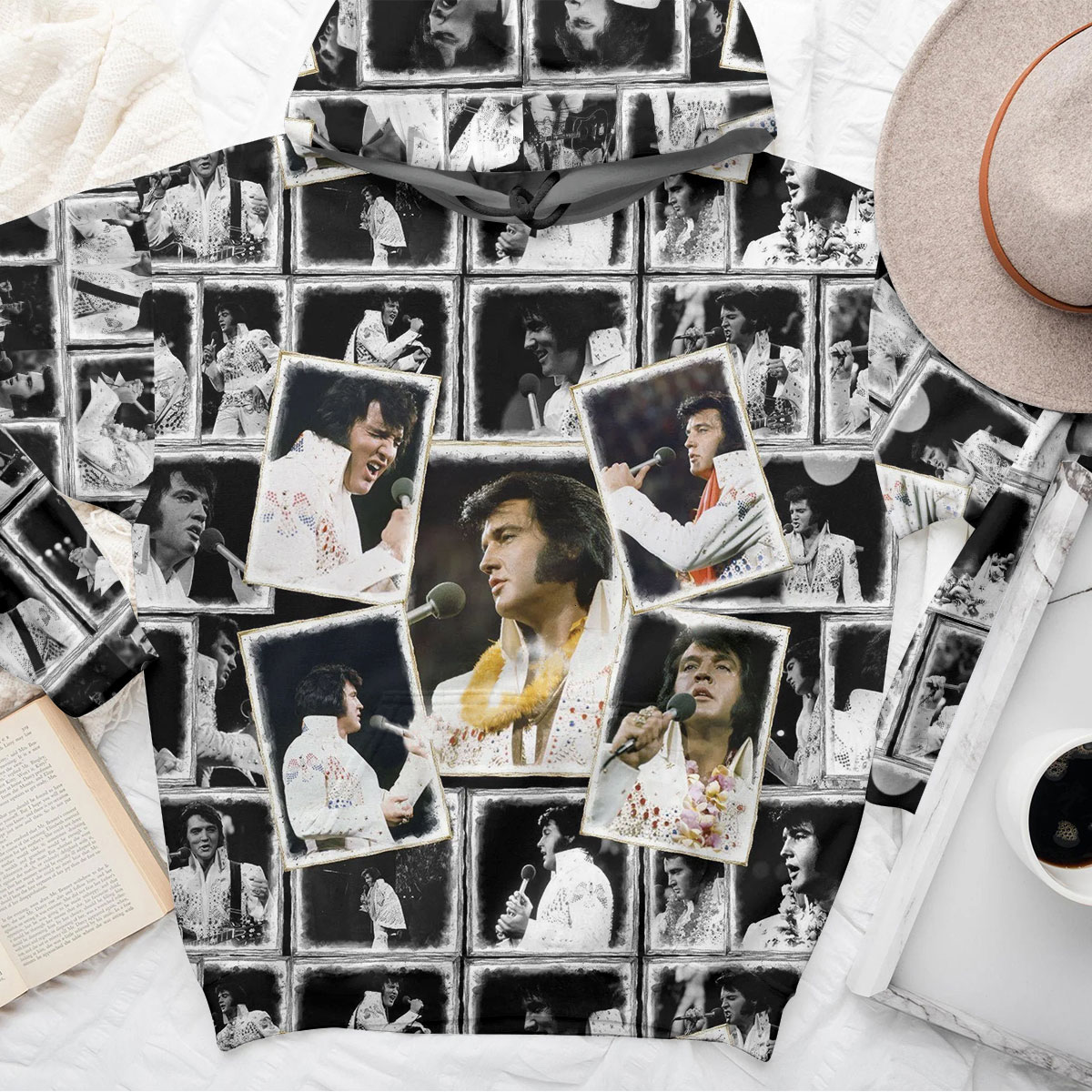 Elvis Presley Retro Graceland Hoodie