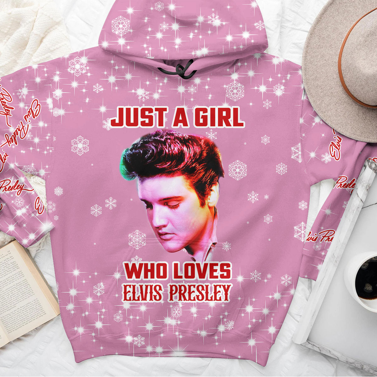 Elvis Presley Retro Golden Globes Hoodie