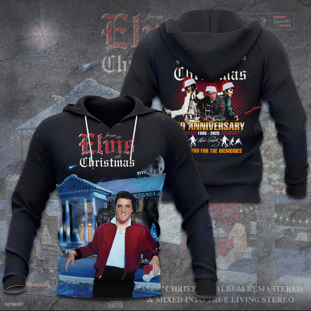 Elvis Presley Retro Rca Records Hoodie