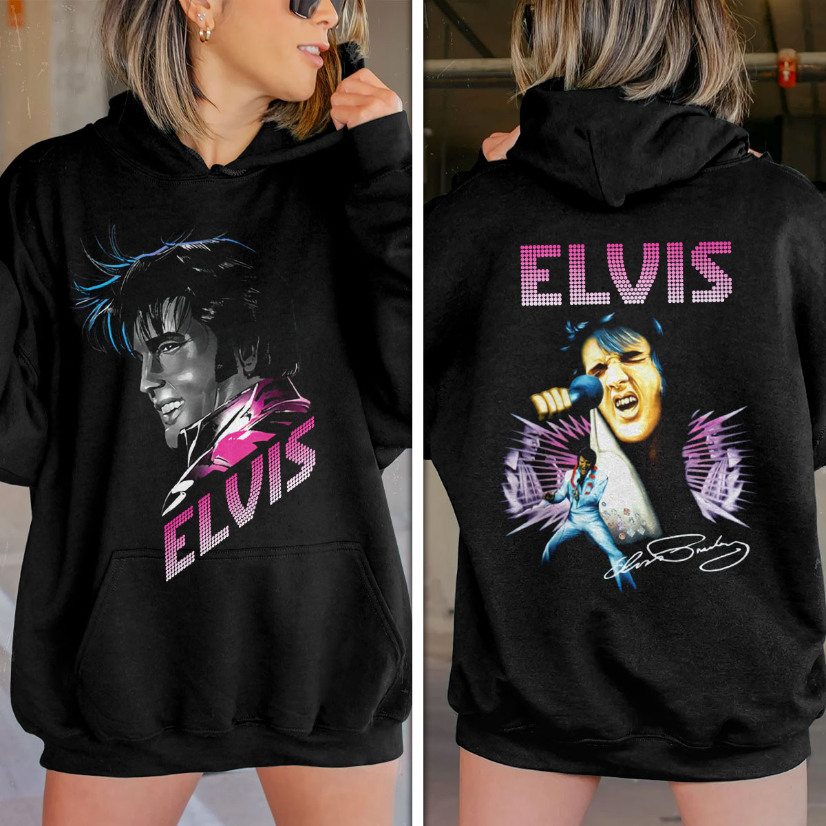 Elvis Presley Retro 1969 Aloha Concerhoodie