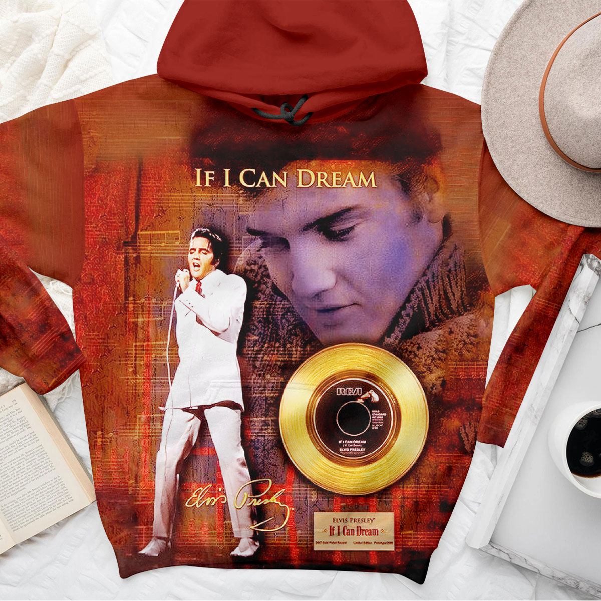Elvis Presley Retro Graceland Vaulhoodie