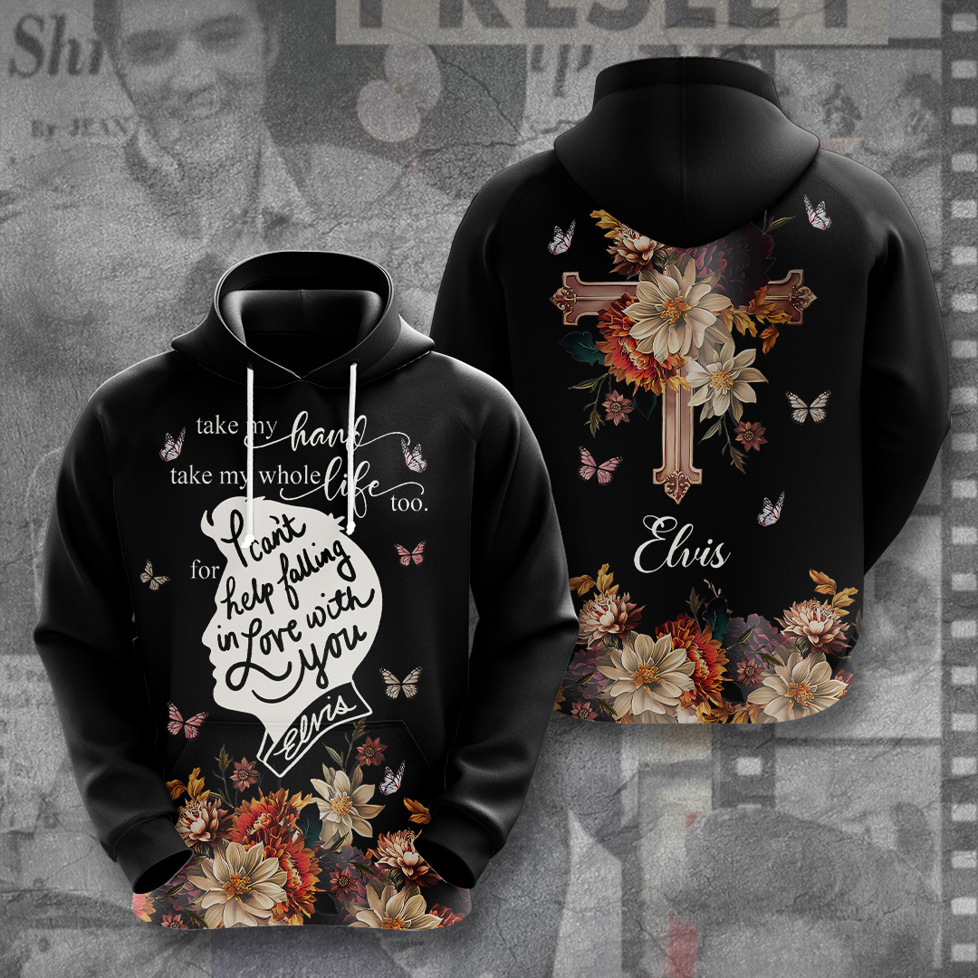 Elvis Presley Rock And Roll Can'T Help Falling In Love Hoodie