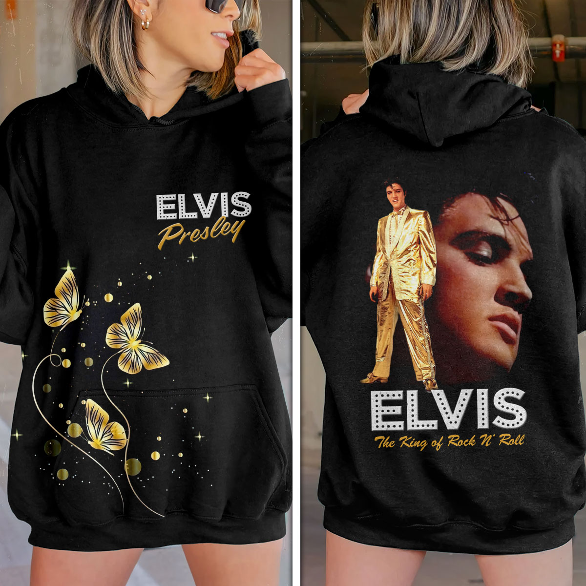 Elvis Presley Rock And Roll Hollywood Hoodie