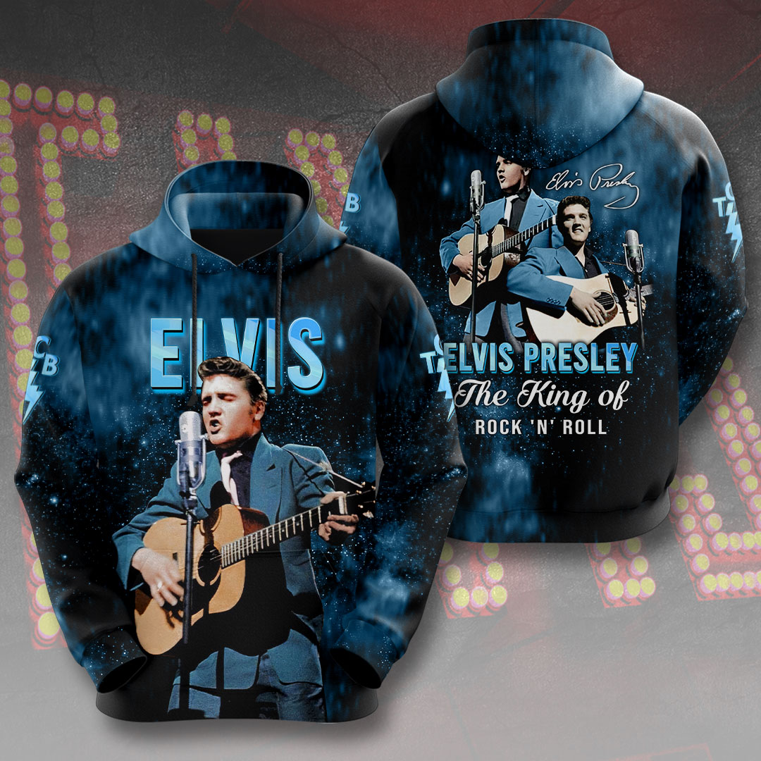 Elvis Presley Rock And Roll Blue Moon Hoodie