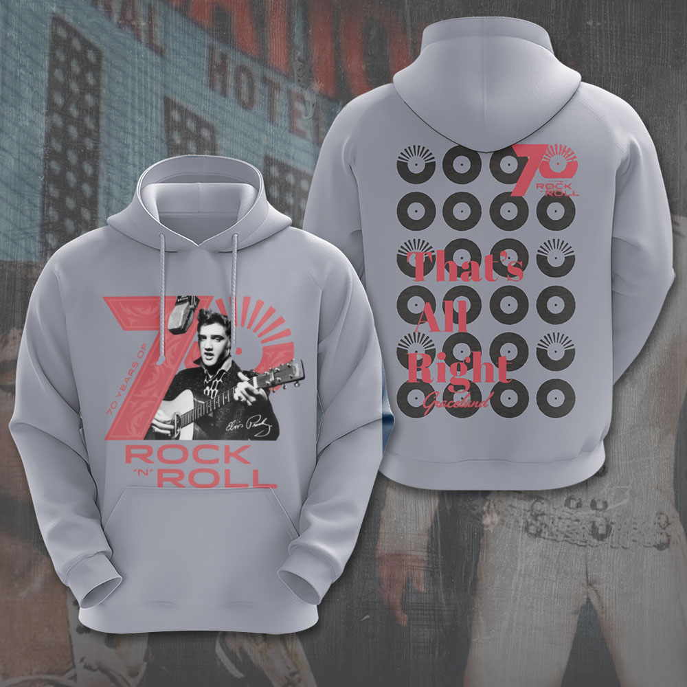 Elvis Presley Rock And Roll U.S. Army Hoodie