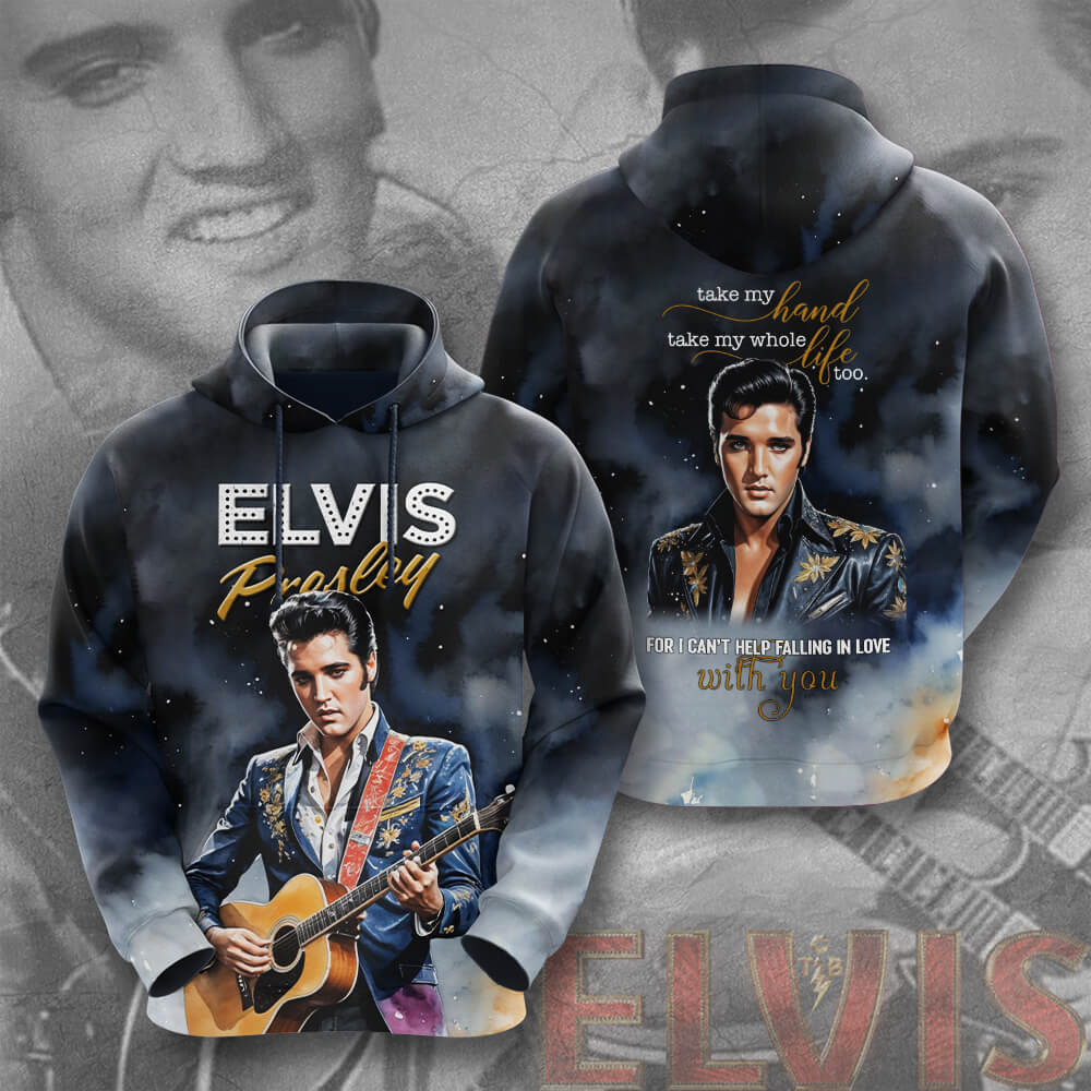 Elvis Presley Rock And Roll Graceland Vaulhoodie