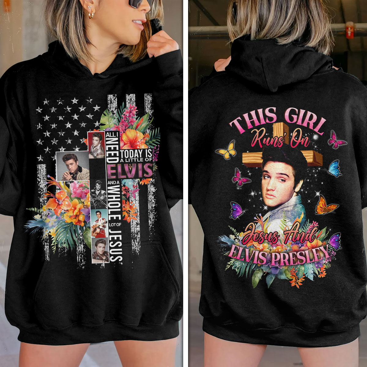 Elvis Presley X Faith Black 1935-1977 Hoodie