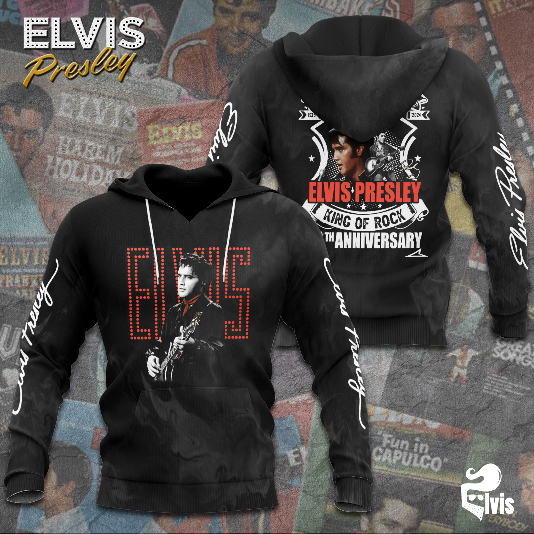 Elvis Presley Black Sun Studio Hoodie