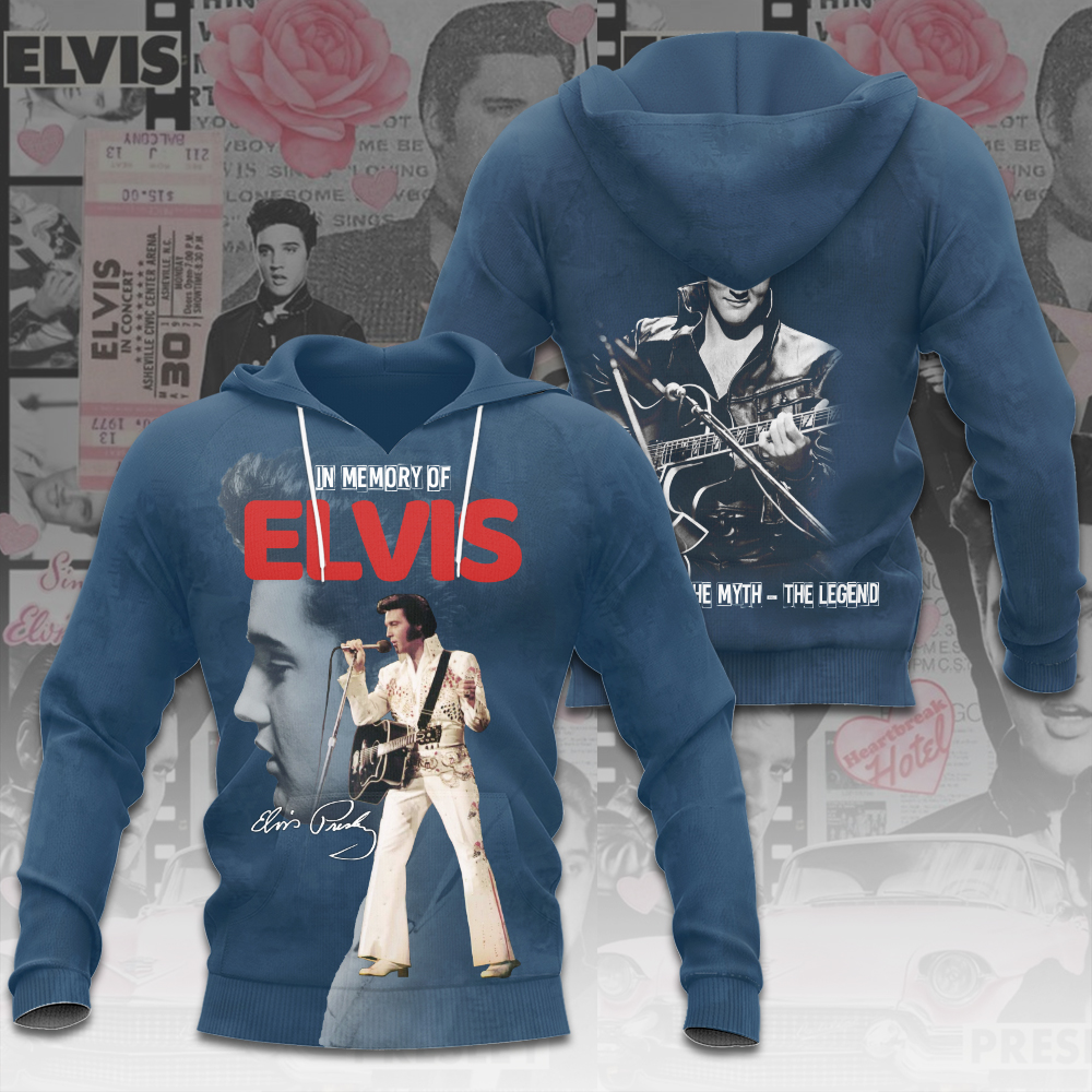 Elvis Presley Black Can'T Help Falling In Love Hoodie