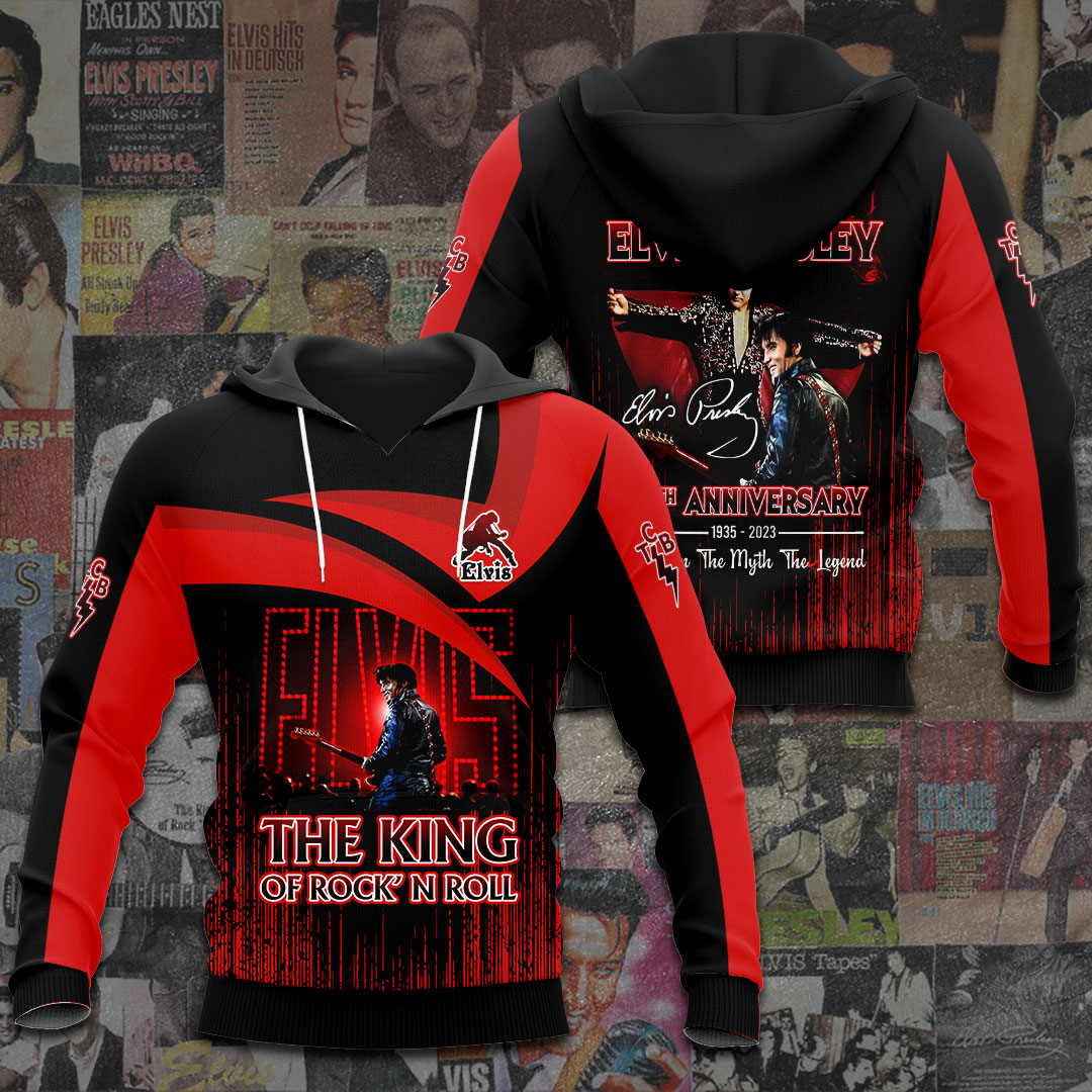 Elvis Presley Black Studio Portraits Hoodie