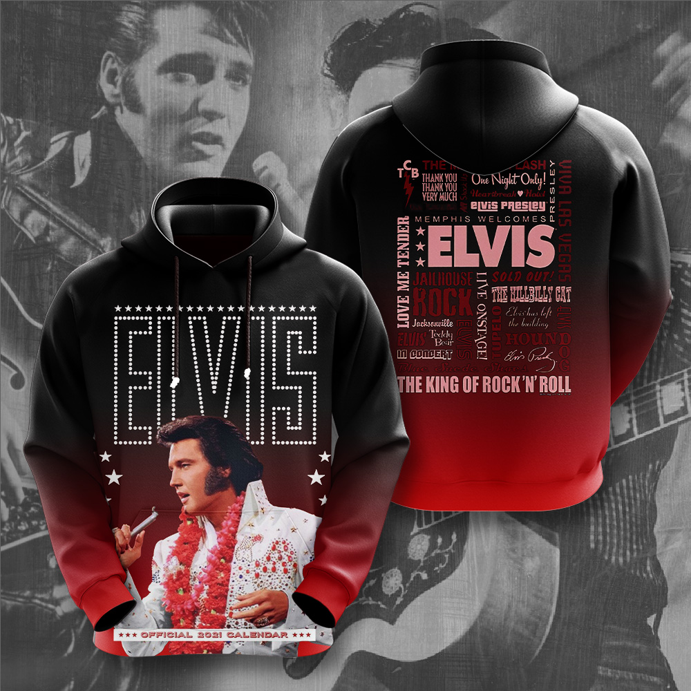 Elvis Presley Black U.S. Army Hoodie