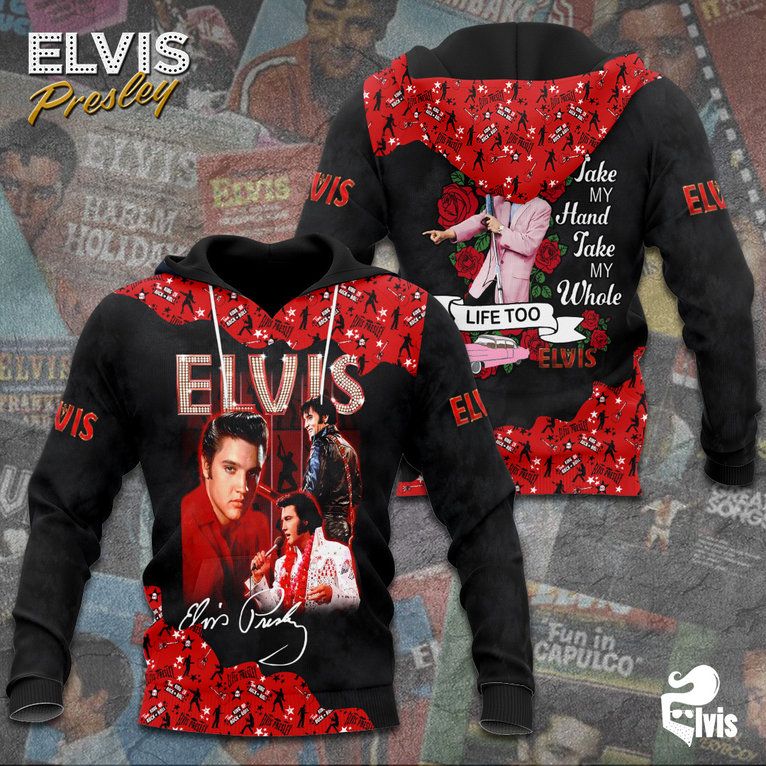 Elvis Presley Black Lp Hoodie