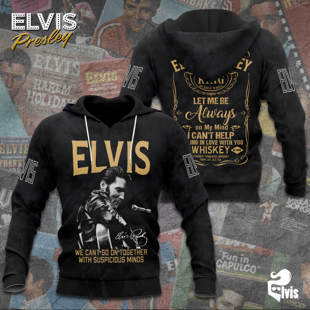 Elvis Presley Black Blues-Influenced Hoodie