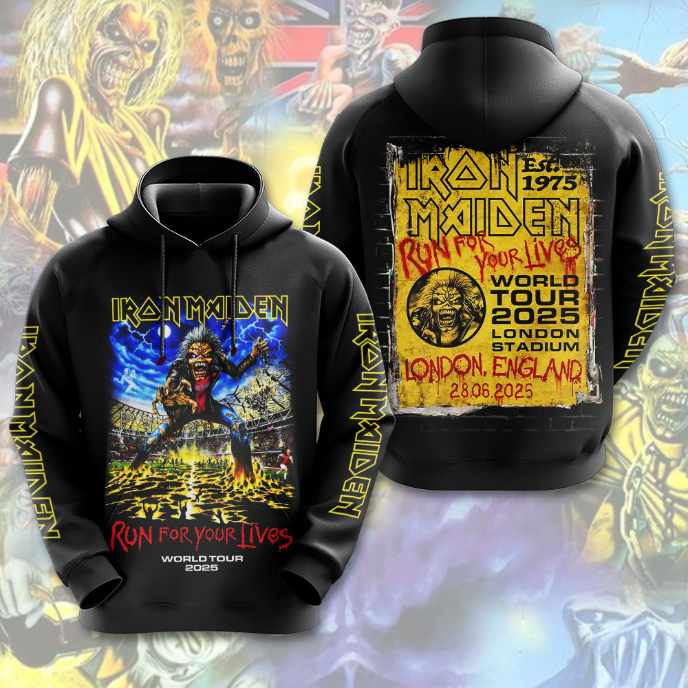 Iron Maiden British Flag Hoodie
