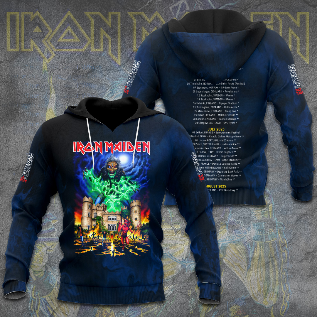 Iron Maiden Tour Poster Hoodie
